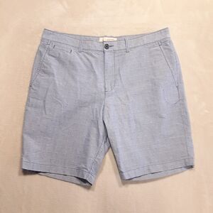 Penguin Munsingwear Mens Chino Shorts 34 Blue Textured Pattern Micro Dot